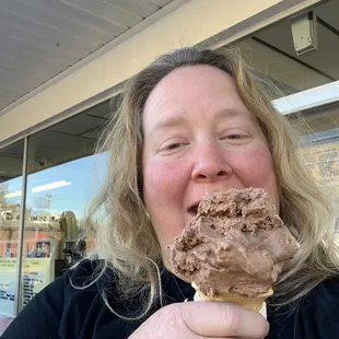 Rocky Road Ice Cream Cone
