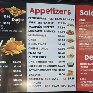 Menu as of 10/14/2024