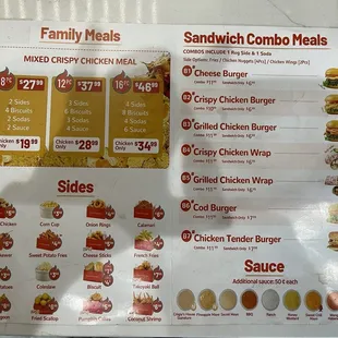 sandwiches, menu