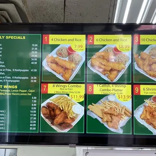 a menu for a restaurant