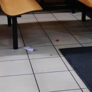 a piece of paper on the floor