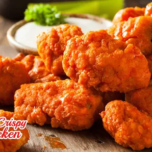 a pile of fried chicken