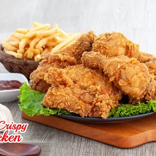 fried chicken and french fries