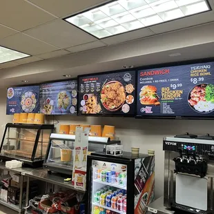 By the menu