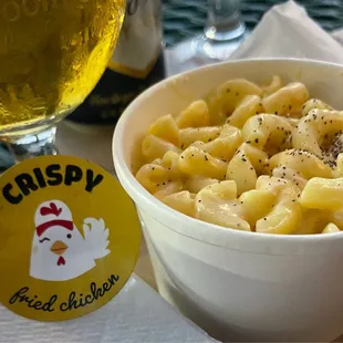 a bowl of macaroni and cheese