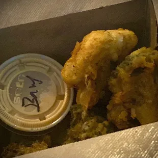 Fried cauliflower with bang bang sauce