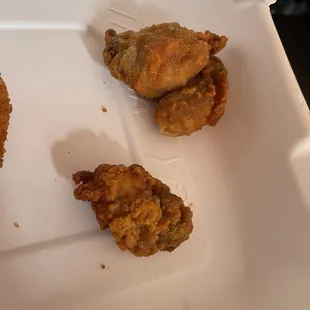 Fried oysters-ok don&apos;t like them fried but wanted to try them lol