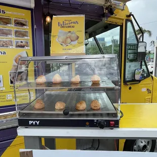 the doughnuts being made