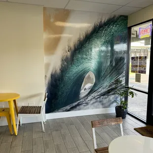Cool wall. Store has a great vibe!