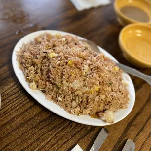 a plate of fried rice