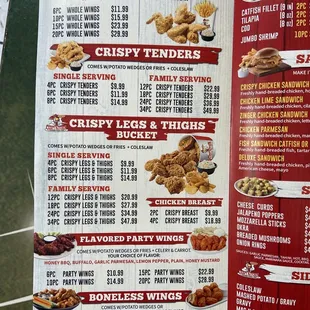 New menu 4/2021 Still the best WHOLE WINGS