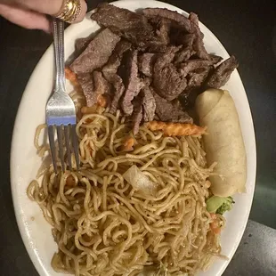 Chowmein with Beef Bbq