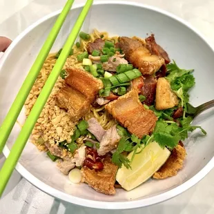 JOM PON - 3 meats and noodles , this one was so freaking good !