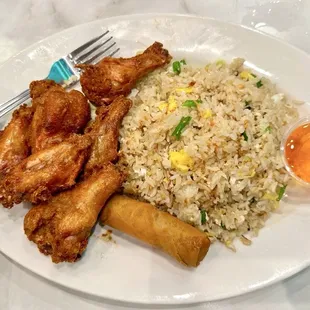 FRIED RICE with FRIED CHICKEN