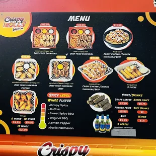 Crispy Rolls Station menu