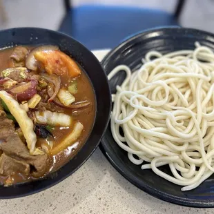 Noodles made in store! Pour sauce onto noodles for best flavor!