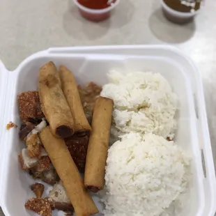 Crispy bagnet and lumpia shanghai