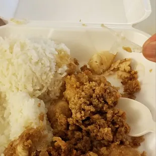 Calamari with rice, $7.45