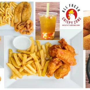 a variety of food items