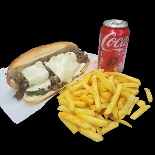 a sandwich and french fries