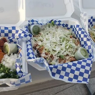 Birria with cheese, Crispy quesadillas (chicken, potato and cheese)