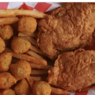 chicken wings and fried chicken, food