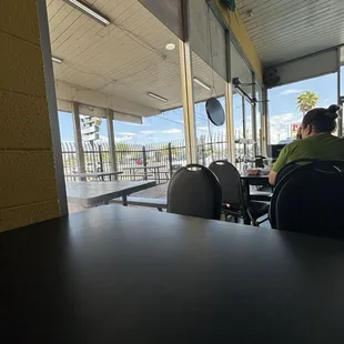 They have outside seating