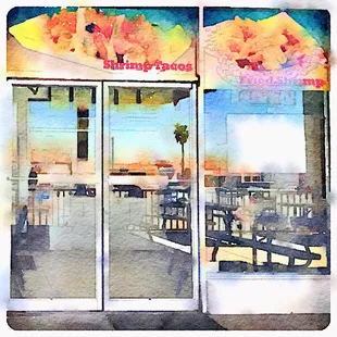 ows the outside of a restaurant