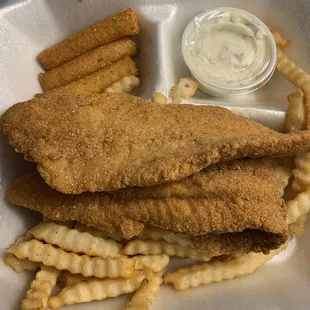 Catfish Fillet dinner