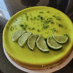 Key Lime Flavored cheesecake. Taking the best of two different desserts and putting the flavors together. Great for spring or summer parties