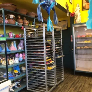 A mix of merchandise &amp; pan dulce