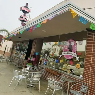 outside