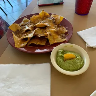 Nachos with guacamole the best