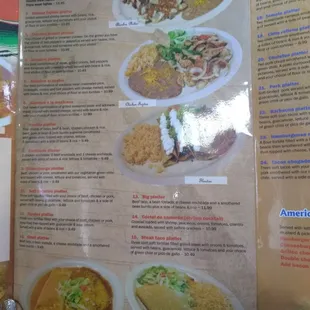  menu of mexican food