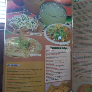 mexican menu