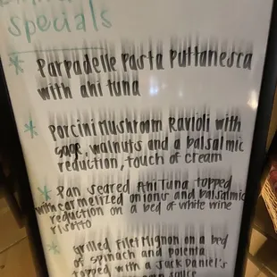 Specials board