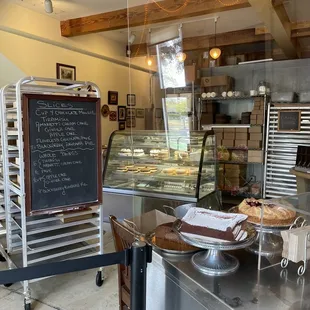 Menu and indoors during COVID