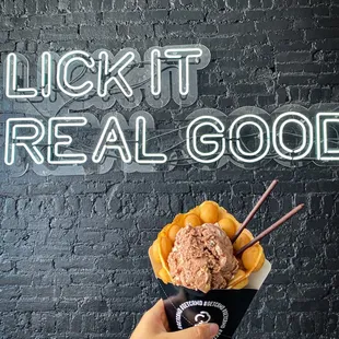 Lick it real good