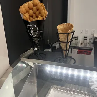 Great tasting PUFFLE that you can put your ice cream in