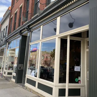 Located on a corner and 3 storefronts in size