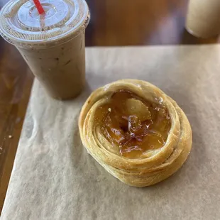 Caramalized Apple Croissant and Pumpkin Patch Cold Brew