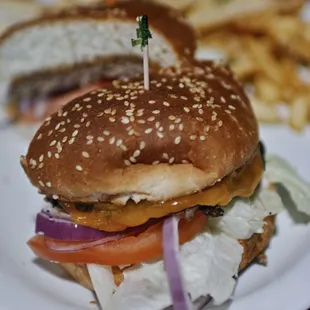 1/3 LB Cheese Burger with fries. Perfect!