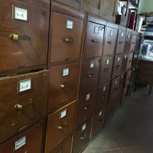 Beautiful filing cabinets in the office.
