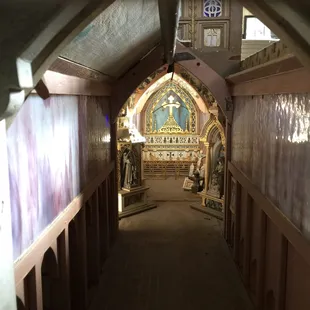 The inside of the model cathedral.