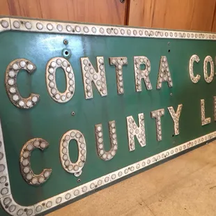 Contra Costa County Line sign.