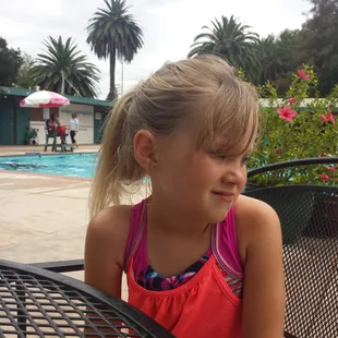 Waiting for swim lessons!