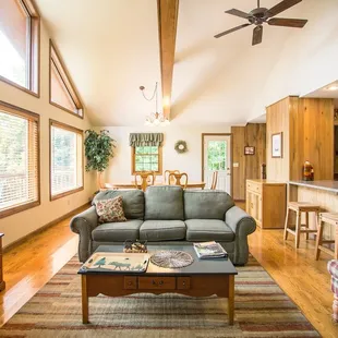 Interior of Travis Lodge at Crockett's Run.