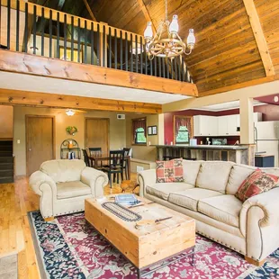 Interior of Crockett's Lodge at Crockett's Run.