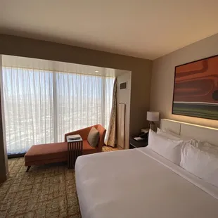 Bedroom in a city view suite