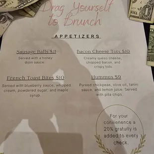 Appetizer Menu